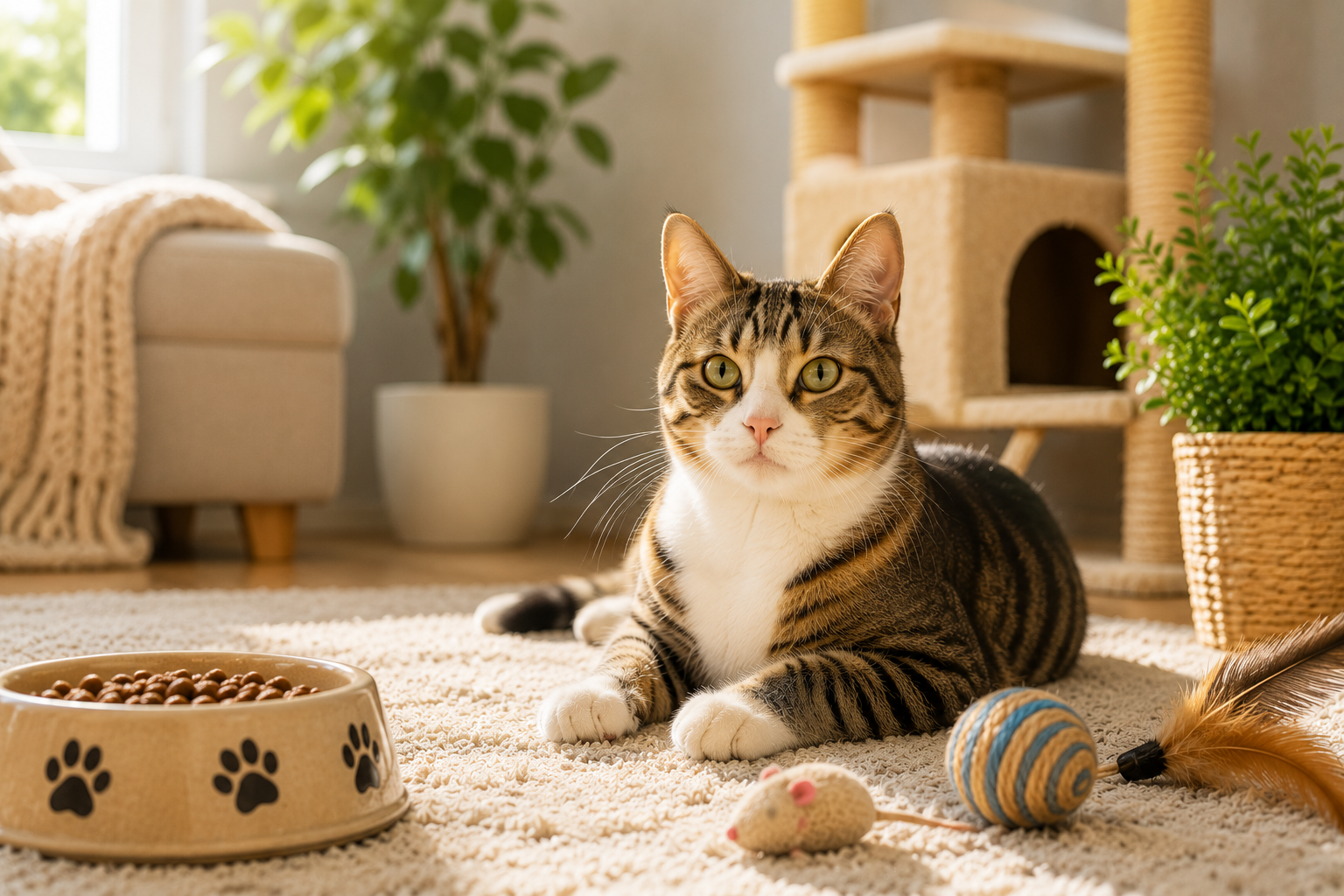 How to keep a cat healthy naturally at home