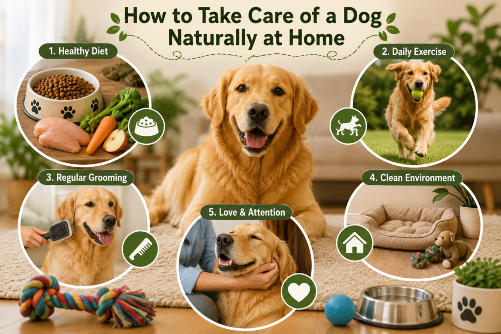 how to take care of a dog naturally at home