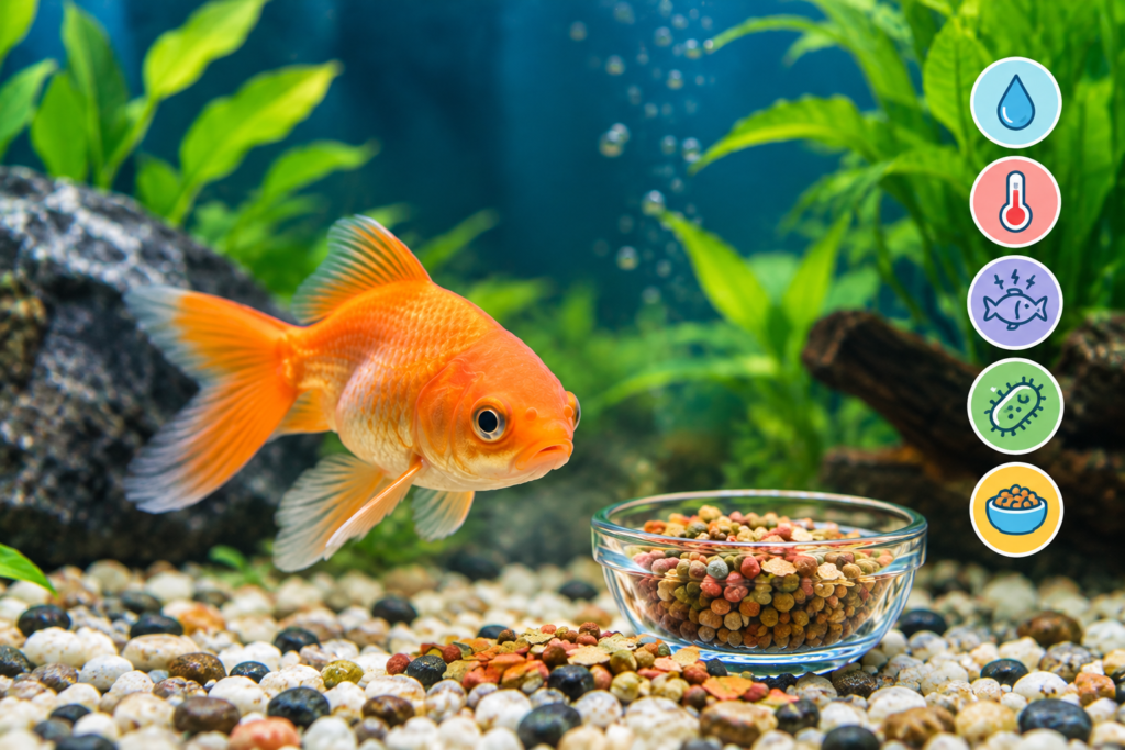 Fish food is important.